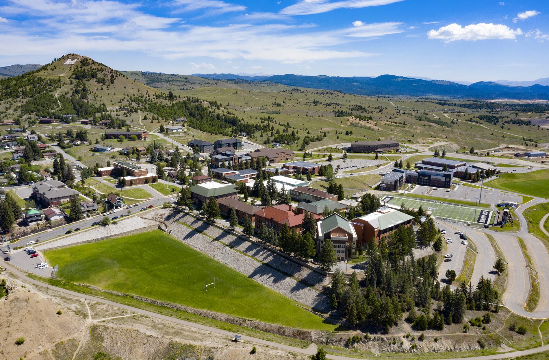 Campus aerial shot by Tom Reget